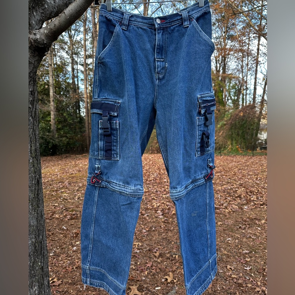 Rare Vintage Bugle Boy jeans that turn into shorts/capris